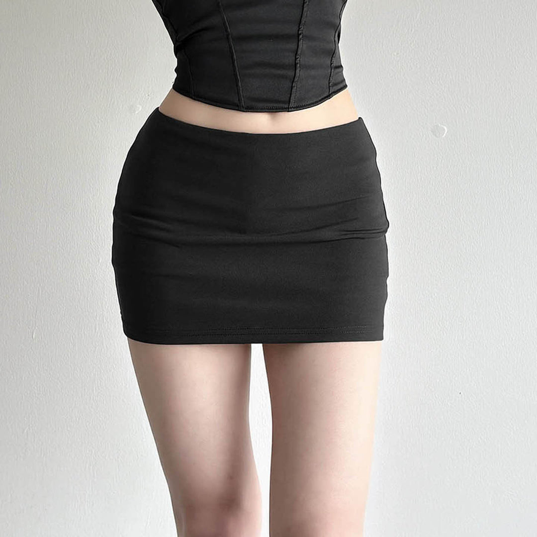 Damen eleganter Minirock aus hochwertigem Jersey-Material mit elastischem Bund Skovae