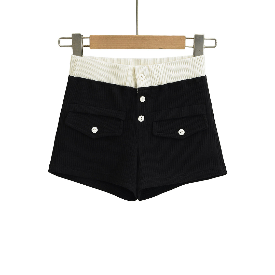 Dame fritidsshorts med elastisk talje og dekorative lommer Stilla