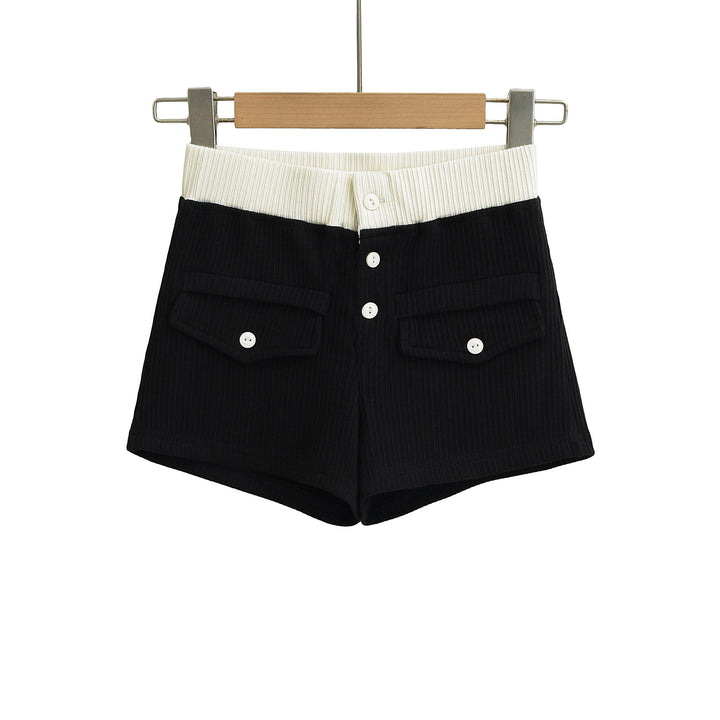 Dame fritidsshorts med elastisk talje og dekorative lommer Stilla