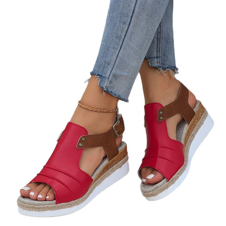 Dame kile-sandaler med elastisk design og læderdetaljer Stilla