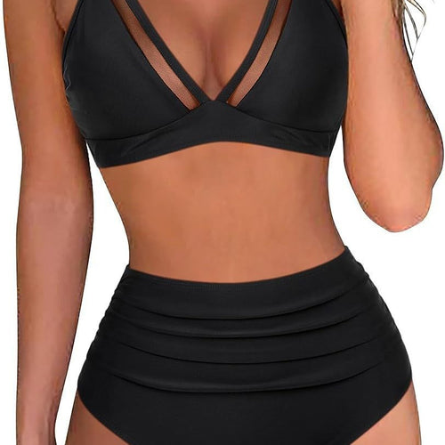 Dame Sporty Bikini-sæt med åndbart mesh-udskæring fremstilling Skovae