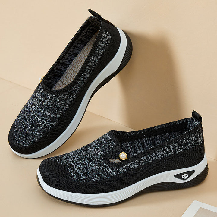 Femme Behagelige Slip-On Vandresko med Åndbart Strikdesign Stilla