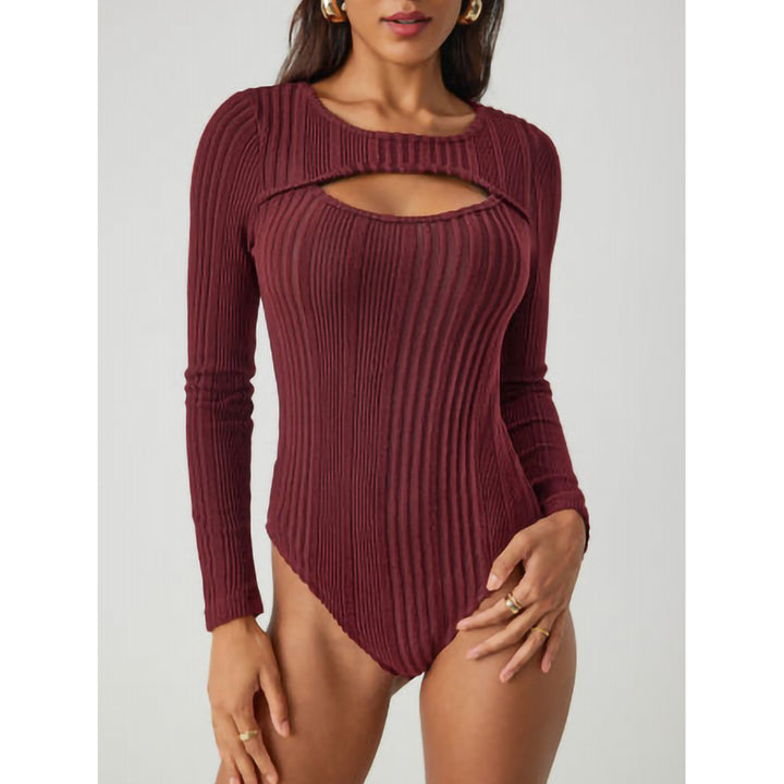 Dame Ribben-Cut-Out Langærmet Bodysuit Stilla