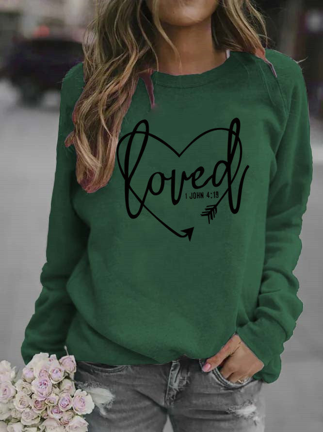 Dame sweatshirt med inspirerende lettering og trendy design Skovae