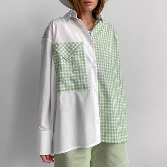 Dame ternet overshirt med afslappet pasform og praktisk brystlomme Stilla