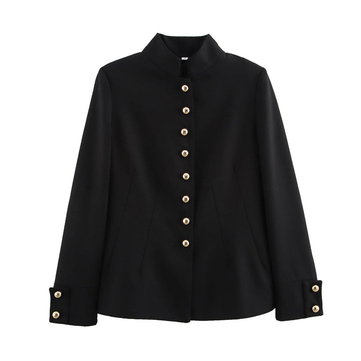 Dame elegant kort jakke med dekorative knapper Stilla