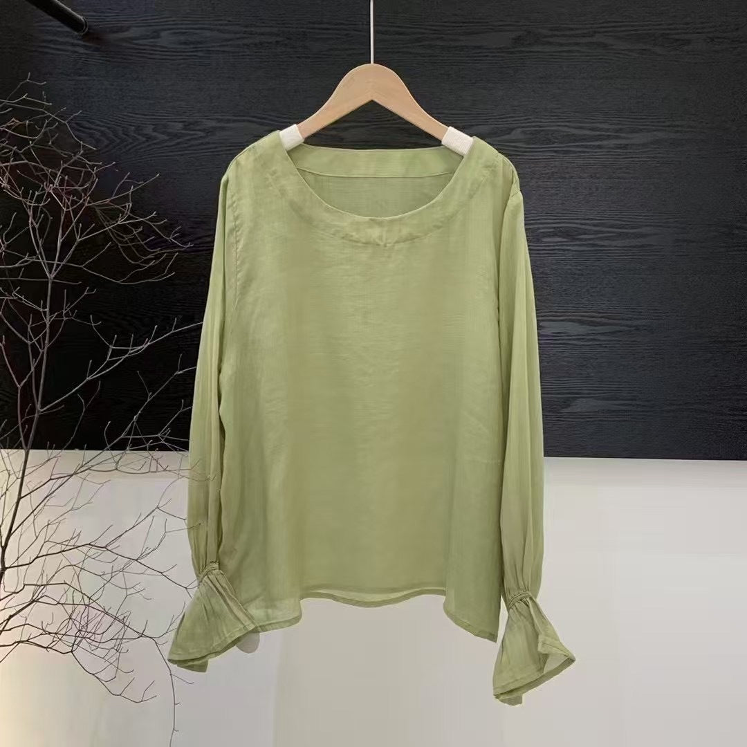 Femme Flowing Langærmet Bluse Stilla