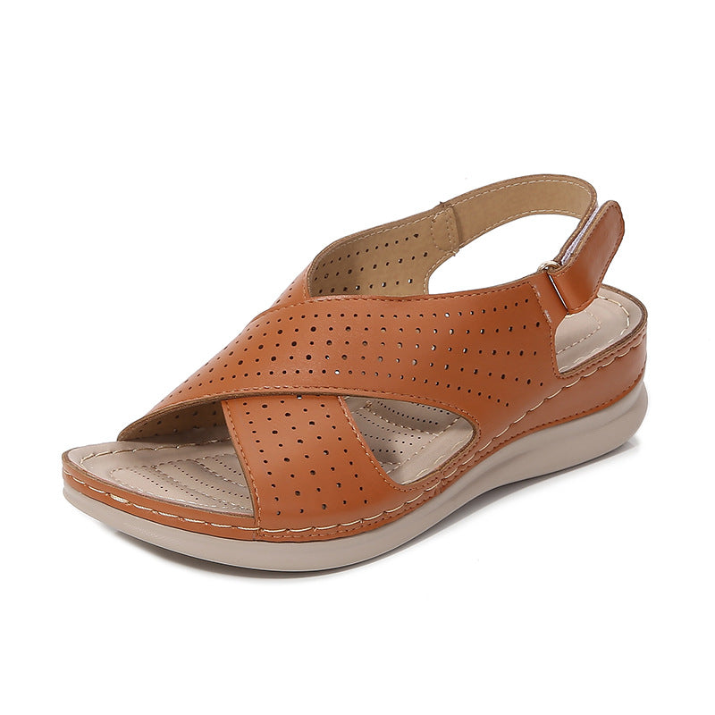 Dame Sandaler med åndbar perforering og komfortsål Stilla