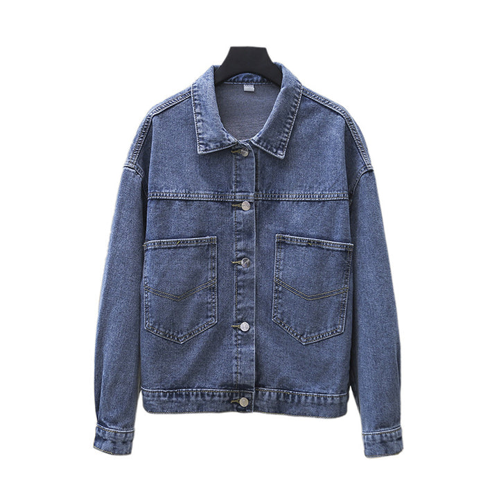 Dame denimjakke med store lommer Stilla
