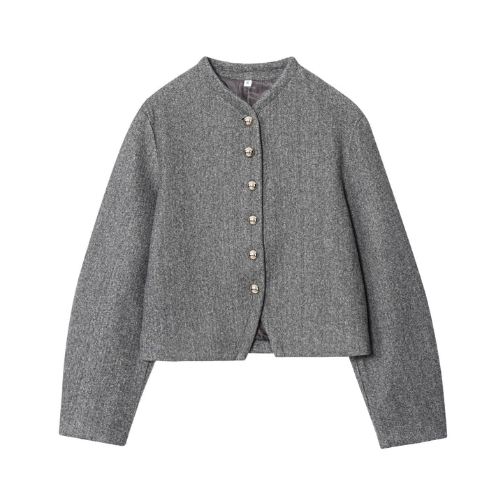 Kvindernes fashionable korte jakke med elegant knaplukning Stilla