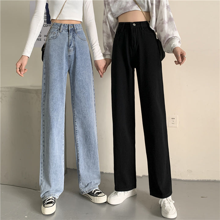 Kvindernes Bred Skåret Jeans med Høj Talje Stilla
