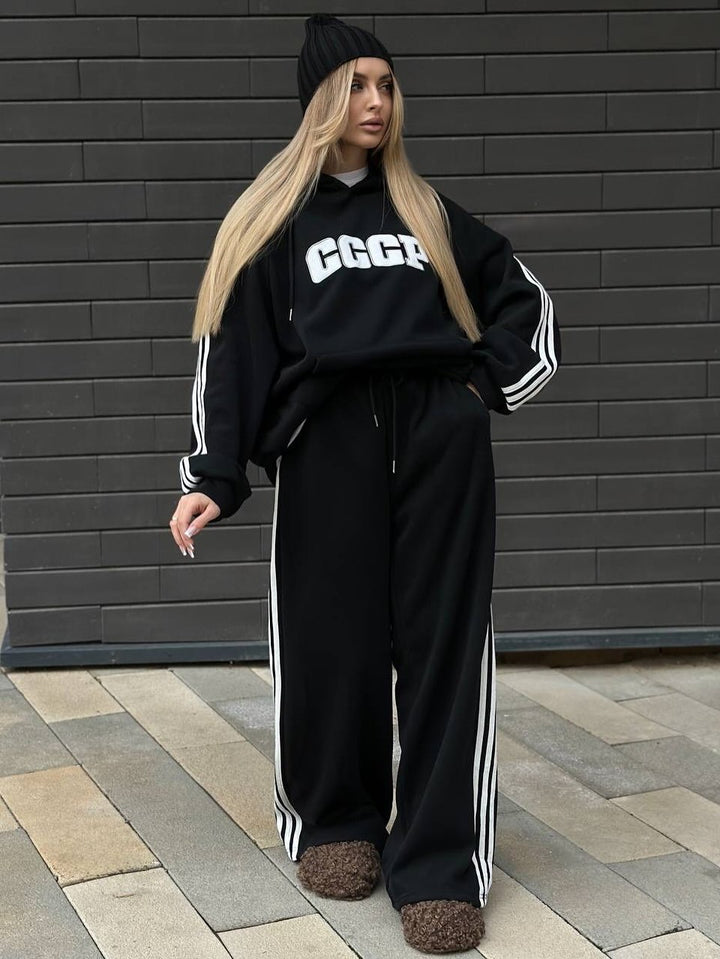 Kvindernes afslappede hoodie og løse jogger sæt Stilla