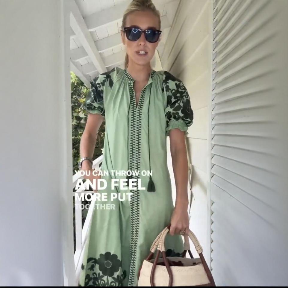 Dame sommerkjole med blomsterprint Stilla
