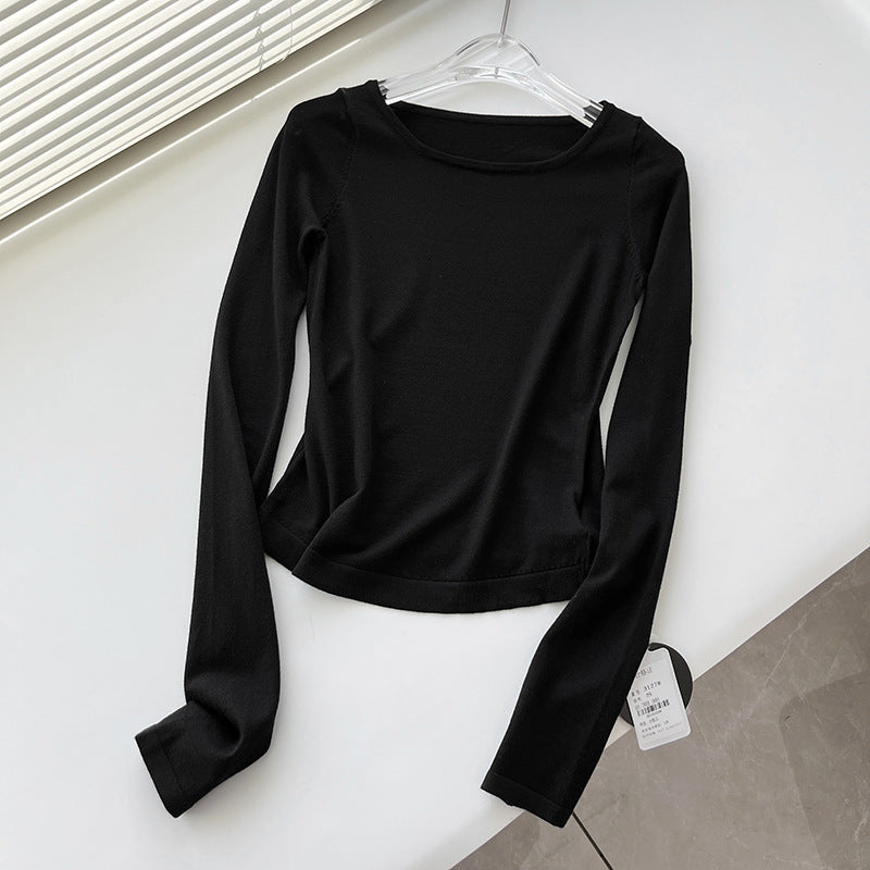 Dame modeshirt med lange ærmer i blød jersey Stilla