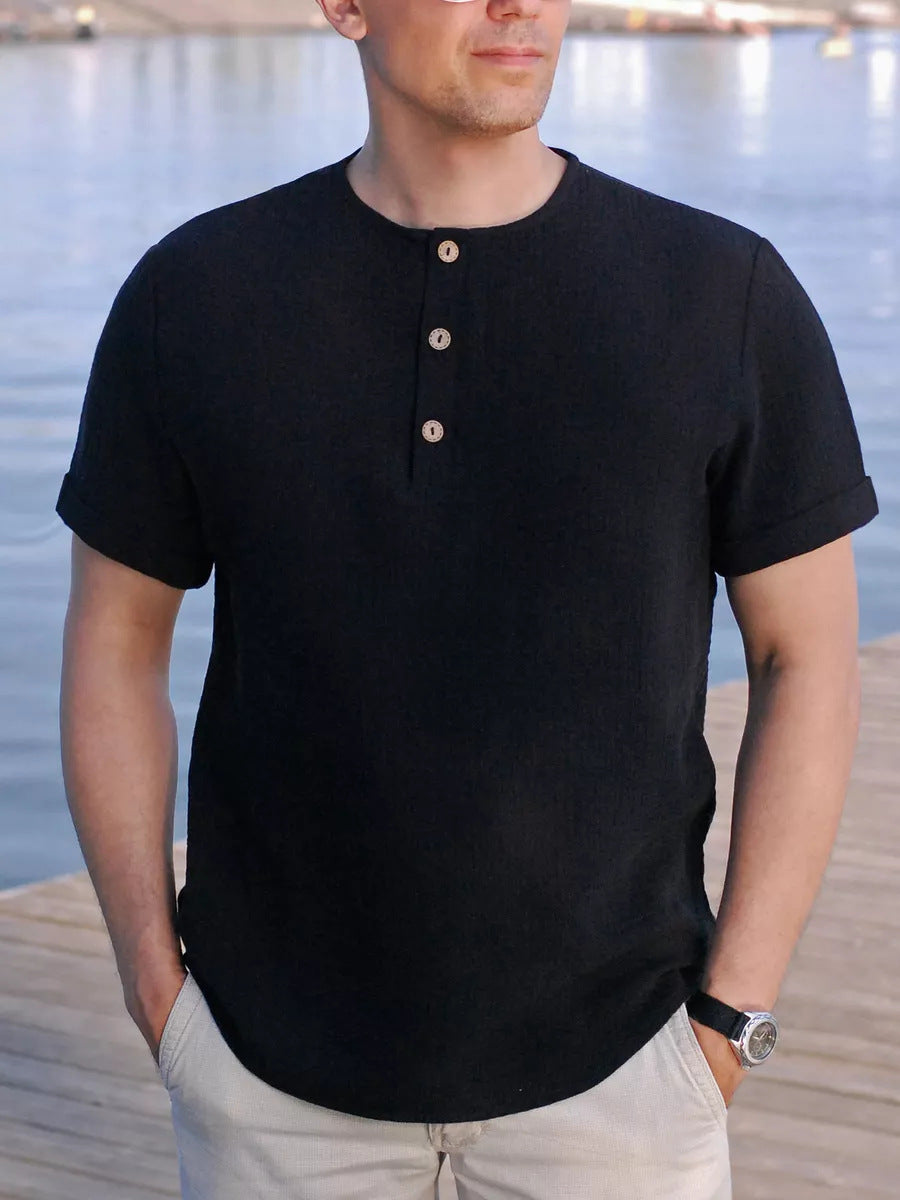 Herrer kortærmet Button-Down skjorte Stilla