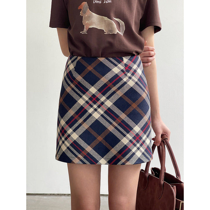 Dameternetternet Mini skirt med høj talje og dekorative folder Stilla