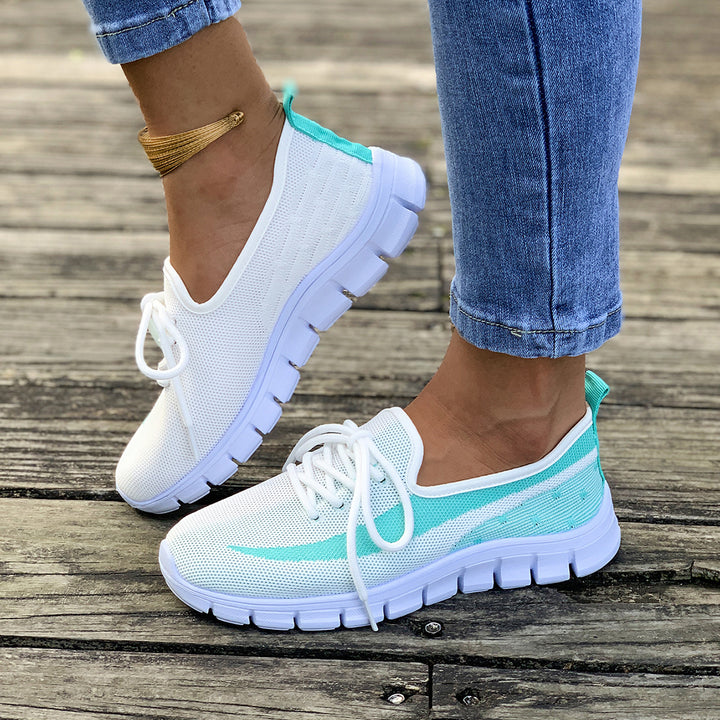 Dame lette og åndbare sneakers med trendy snørebånd Stilla