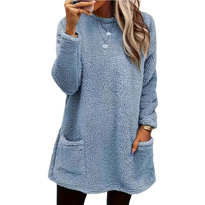 Damer hyggeligt fleece-kjole Stilla