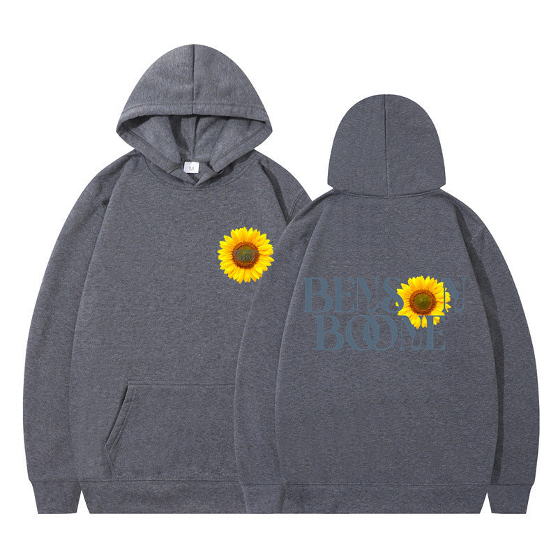 Kvinders hoodie med unikt solsikke design og komfortabel pasform Skovae