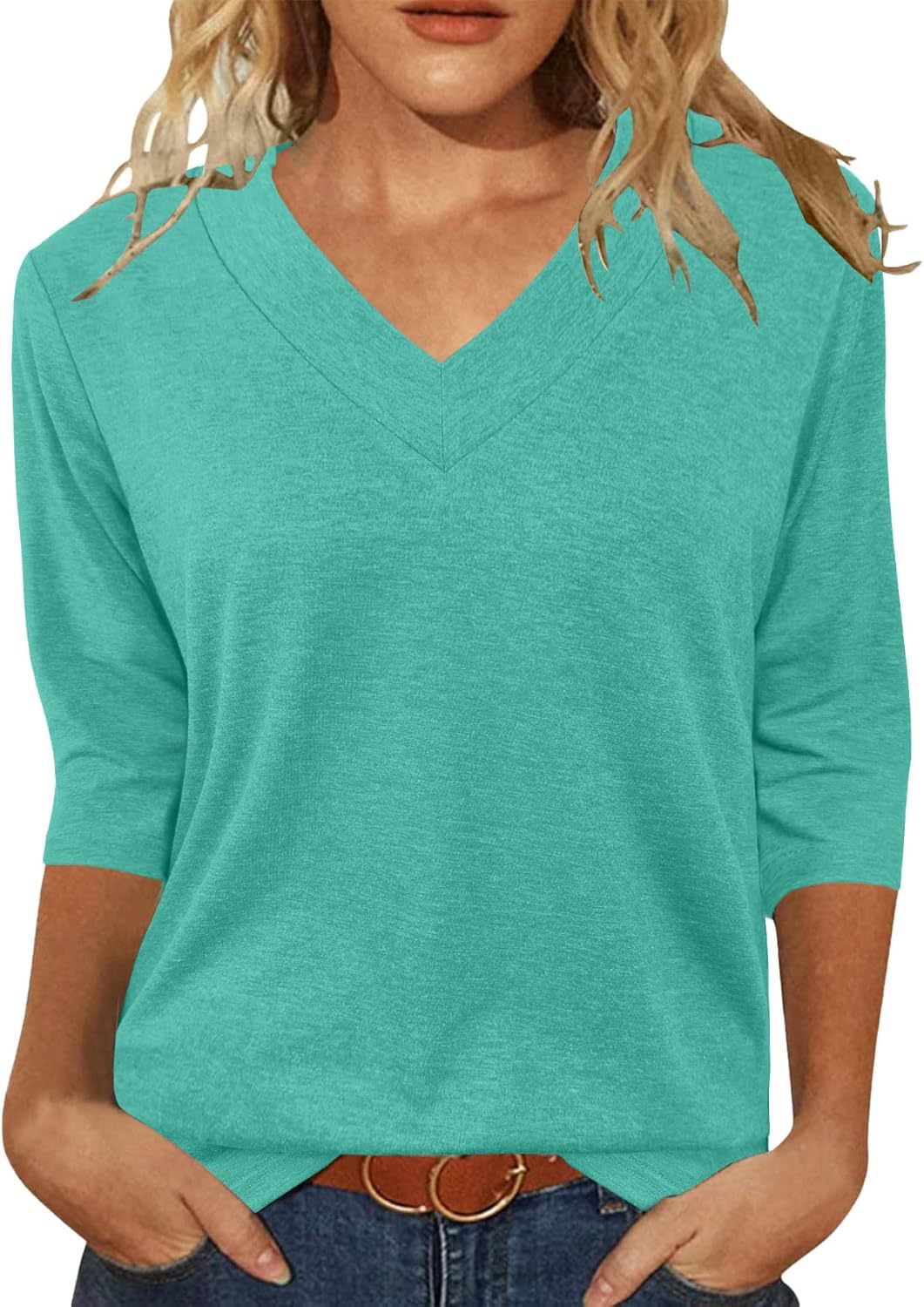 Dame Relaxed Fit V-Udskærings Top Stilla