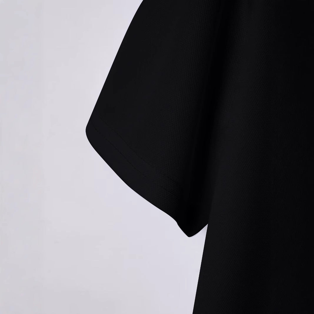 Herre poloshirt med kunstnerisk ansigtsdesign og høj kvalitetsstof Stilla