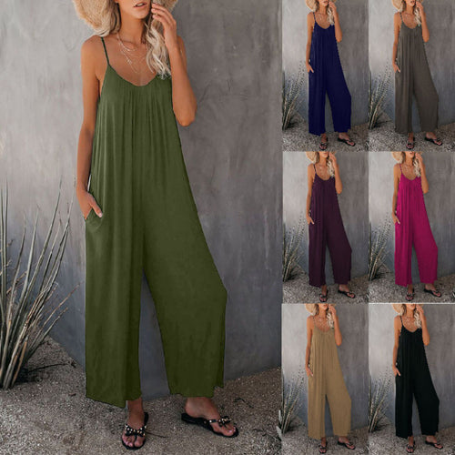 Dame let ærmeløs jumpsuit med lommer Stilla