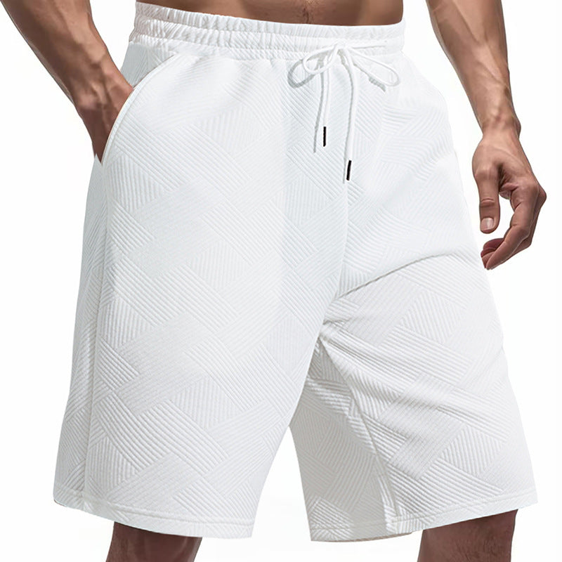 Herrer sporty shorts med struktureret design og elastisk talje Stilla