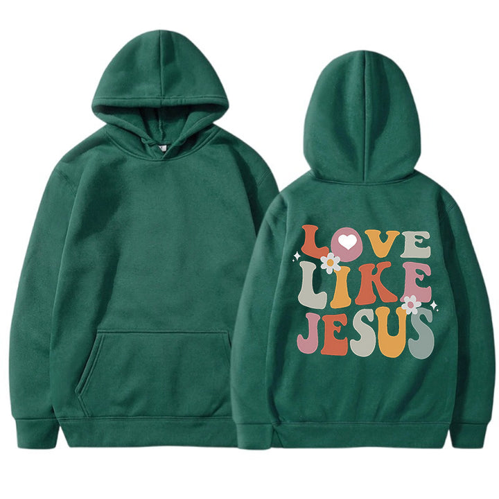 Kvindernes hyggelige hoodie med inspirerende print Skovae