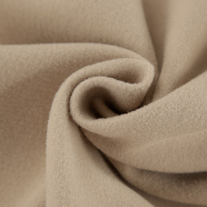 Dame Oversized Fleece-Jakke med klassisk krave og knapdetaljer Stilla