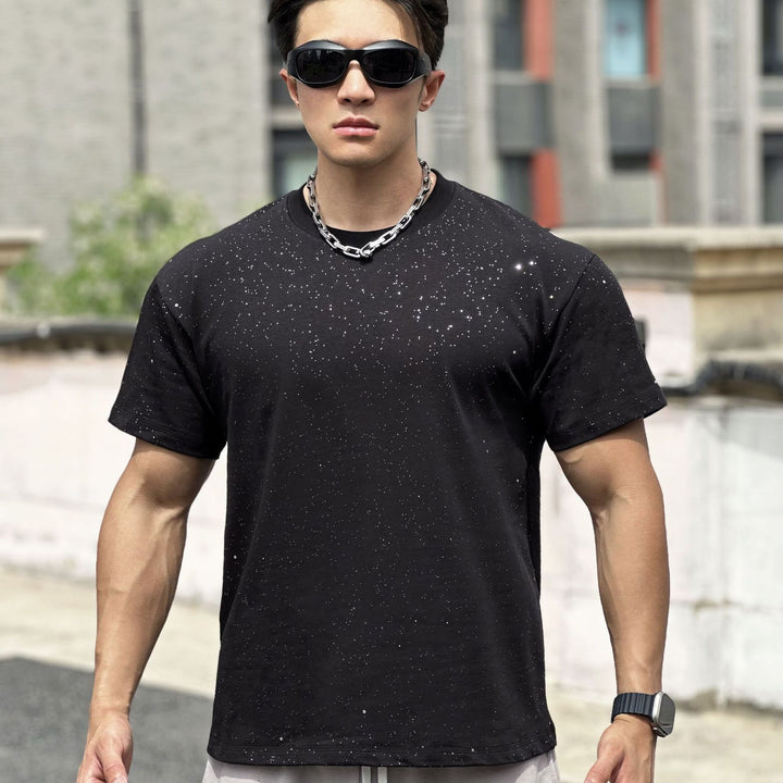 Herrer fritid T-shirt med kvalitetsstof og løs pasform Stilla