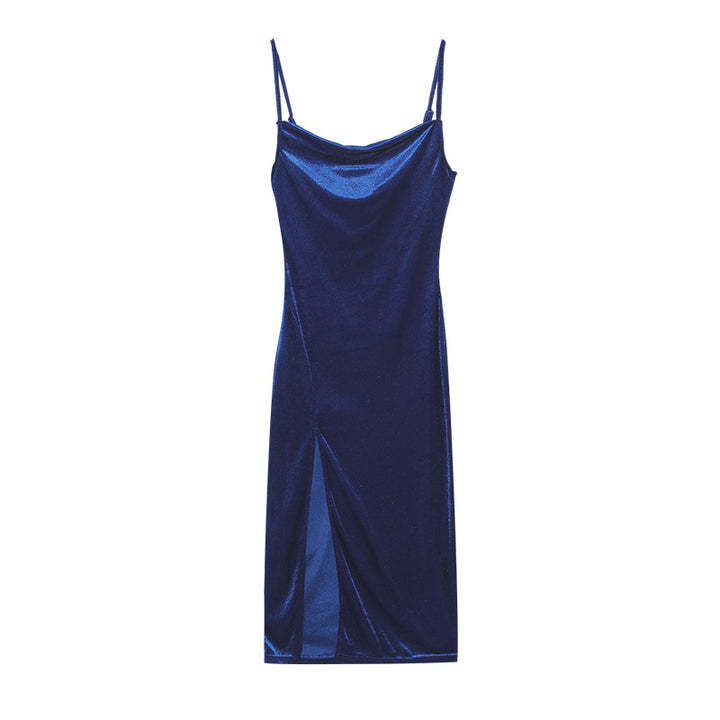 Dame iriserende Slip-Midi-kjole Stilla
