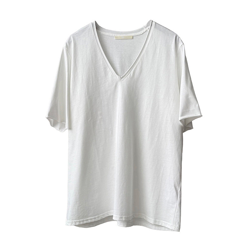 Dame V-hals T-shirt med afslappet pasform Stilla