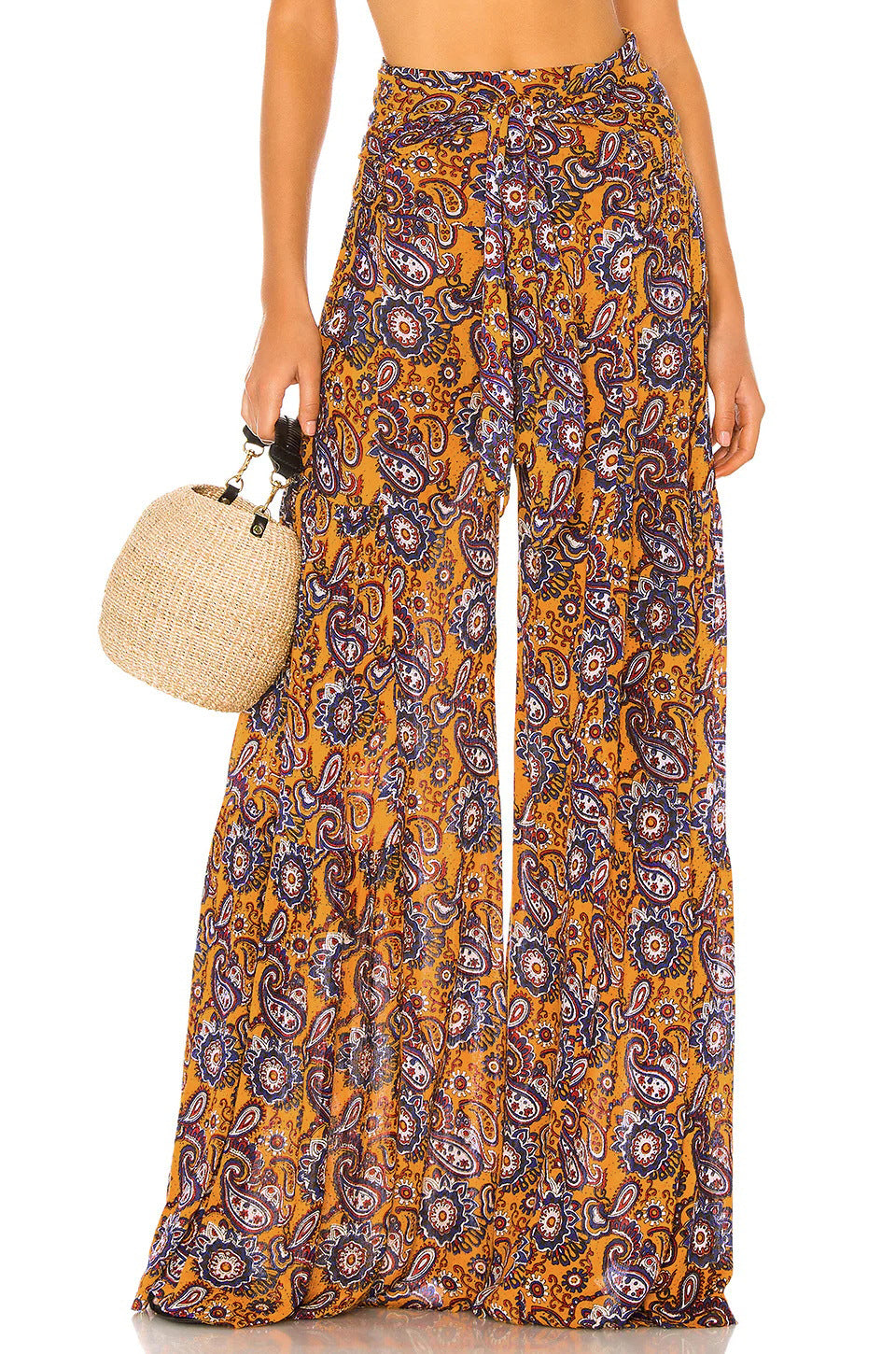 Dame Boho-stil bluse med puffærmer og elegant knaplukning Stilla