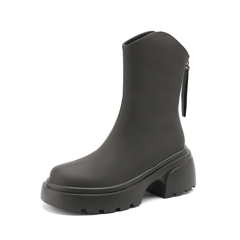 Femme Chunky Heel Støvler med Lynlådsdetalje Stilla