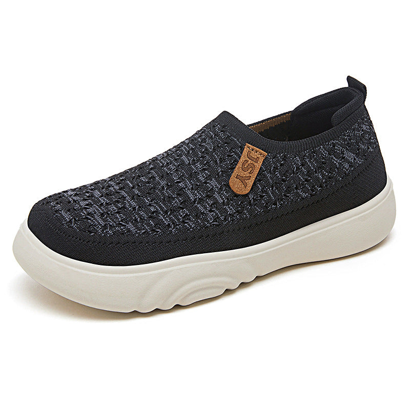 Dame fritid Slip-On sko med fleksibelt strikdesign og skridsikker sål Stilla