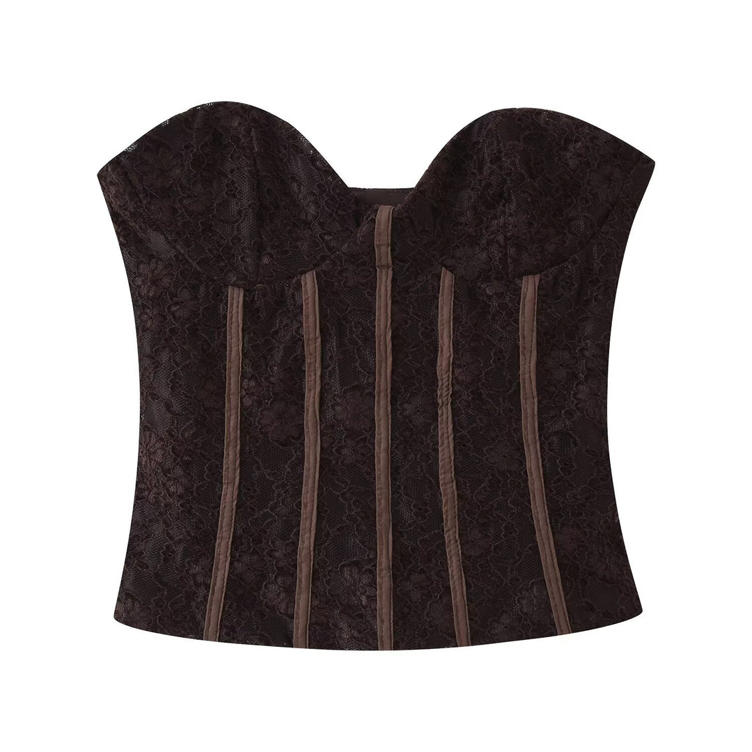 Dame Spids-Corsage top med flatterende snit Skovae