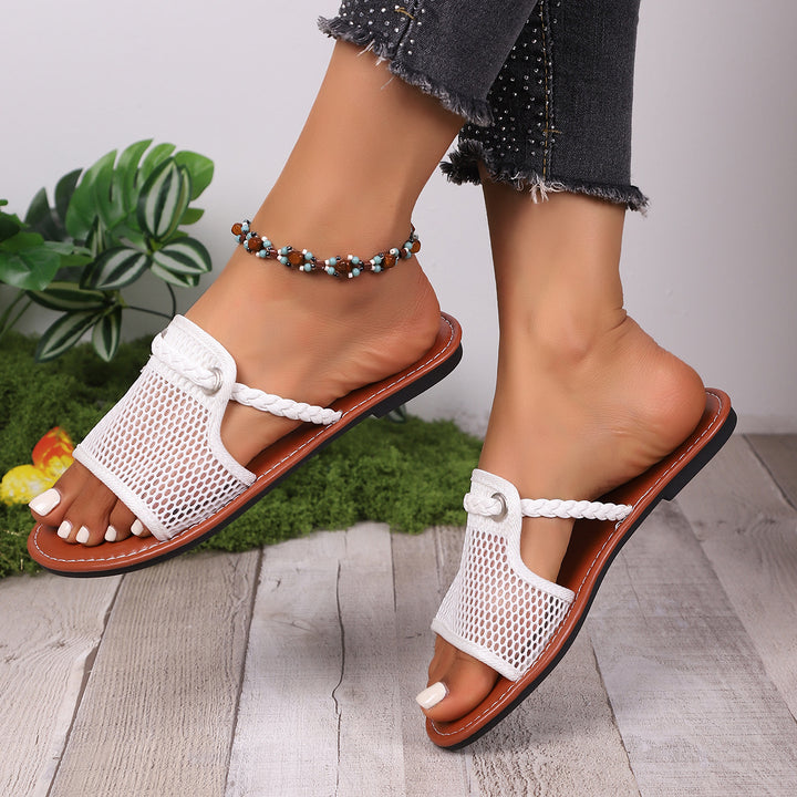 Dame Åndbare Sandaler med Netdesign og Mode Detaljer Stilla
