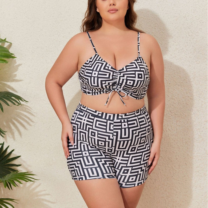 Dame Bikiniset med elegant indpakningskjole Stilla