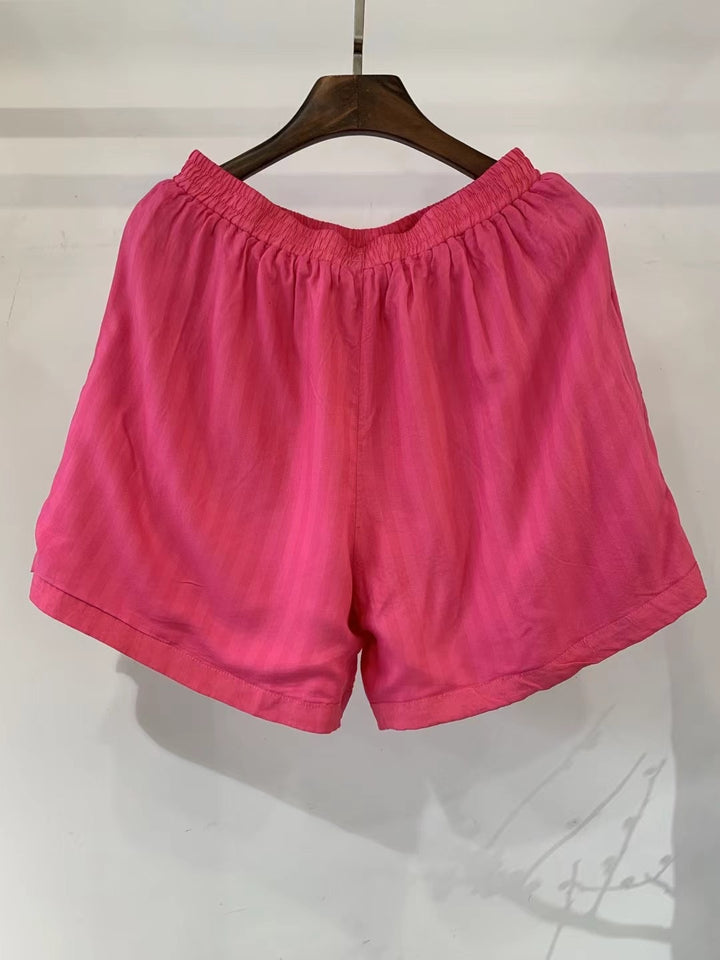 Femme Let Højtaljede Læder Shorts Stilla