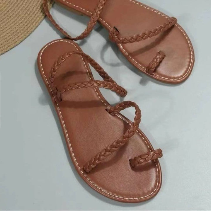 Dame Braid-sandaler med elegant ankeldesign og skridsikker sål Stilla