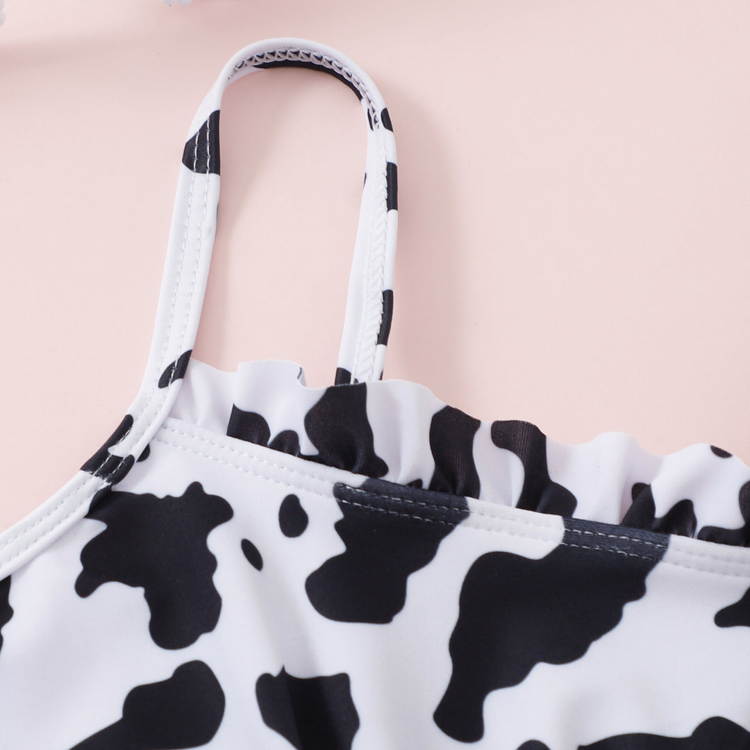 Dame Bikini-sæt med trendy ko-mønster og komfortable stropper Stilla