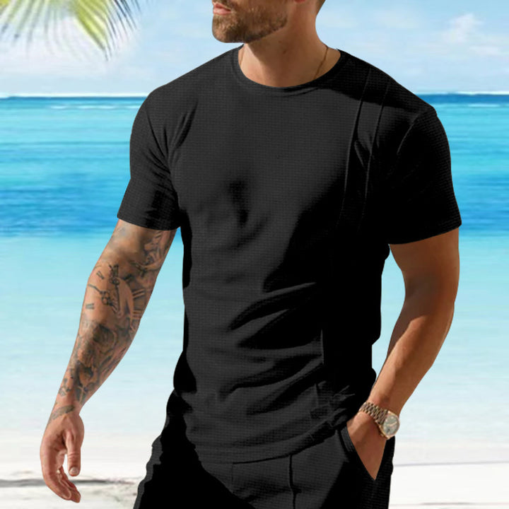 Herrer åndbart sport T-shirt med struktureret design Stilla