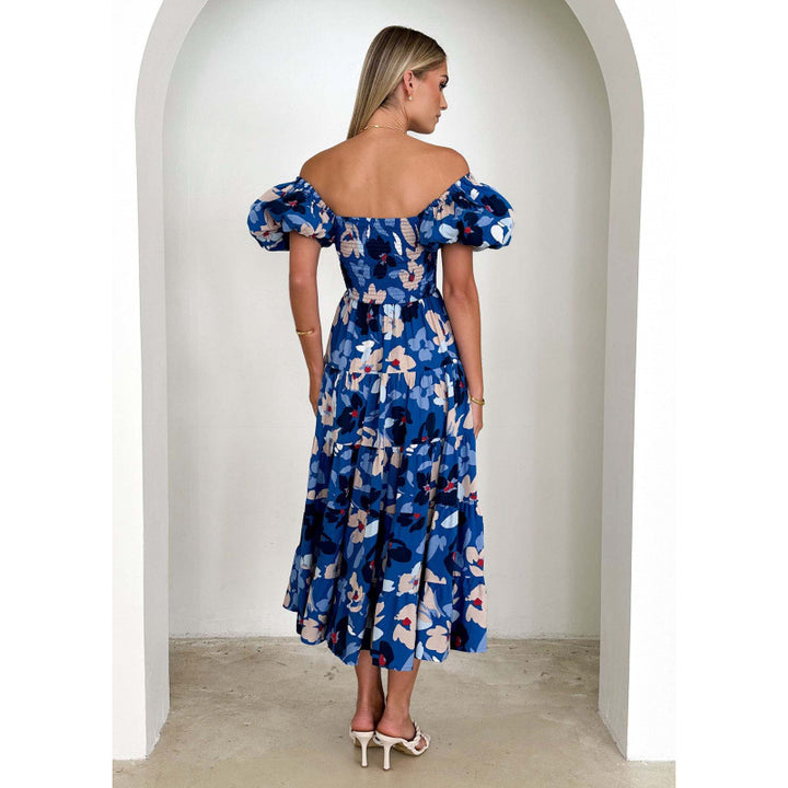 Dame Off-Shoulder Blomster Lag Maxikjole Stilla