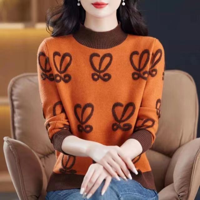 Kvinders sweatshirt med kontrastmotiver og rund halsudskæring Stilla