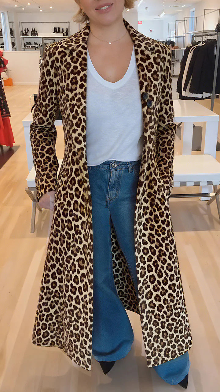 Damer Leopard mønster frakke Stilla