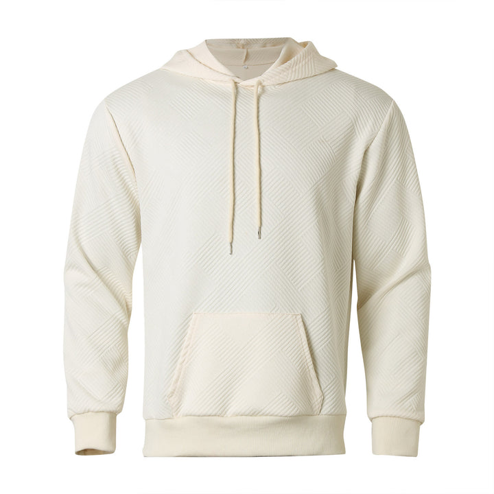 Herrer Hoodie med strukturelt mønster Stilla