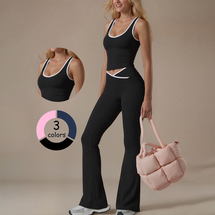 Dame Sporty leggings med moderigtigt top og innovativt snit Skovae