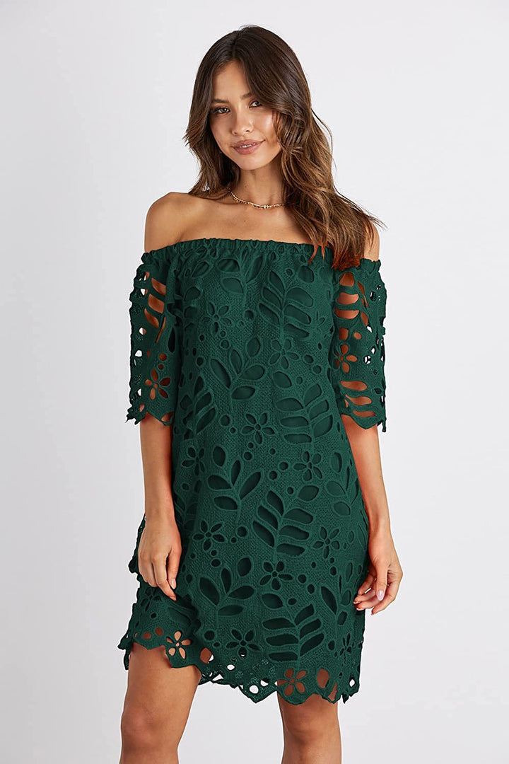 Dame romantisk Off-Shoulder sommerkjole Stilla