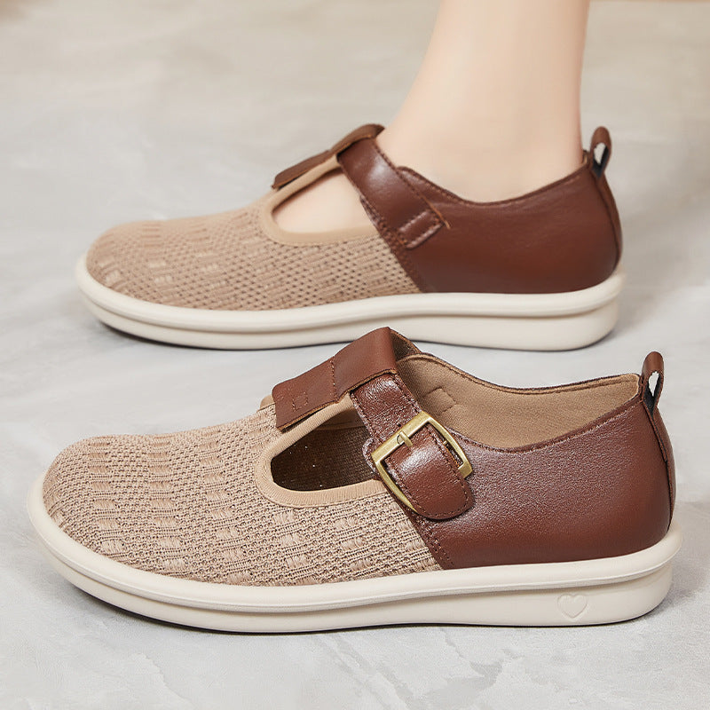 Dame Komfortable Slip-On Sneakers med moderne spænde Stilla