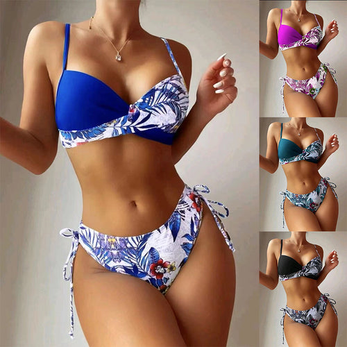 Dame bikini-sæt med justerbar top og legende knudedesign Stilla